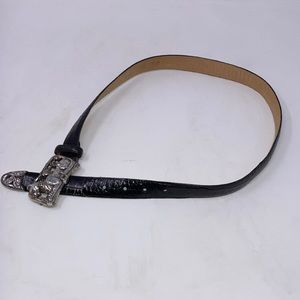 Brighton Rare Animal Buckle Leather Belt Cat Size 32 M/L